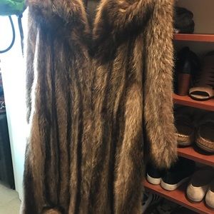 Real fox fur coat